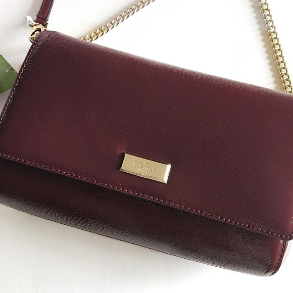 Kate Spade Greer Bixby Place Red Mulled Wine Cross Body Shoulder Bag - Picture 3 of 4